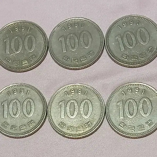 [BUNJANG] 1991 100 Won Coin Bundle / 1991년 100원 동전 10개인괄