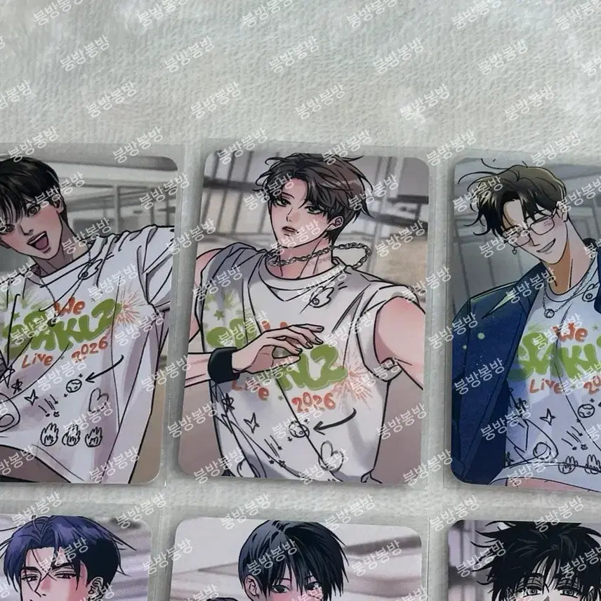 [BUNJANG] Sparkles T-Shirt Photocard Bundle Set / [일괄] 스파클즈 티셔츠 포카 야화첩 해빙곡선 시포개 이사너 검은목마 r2r