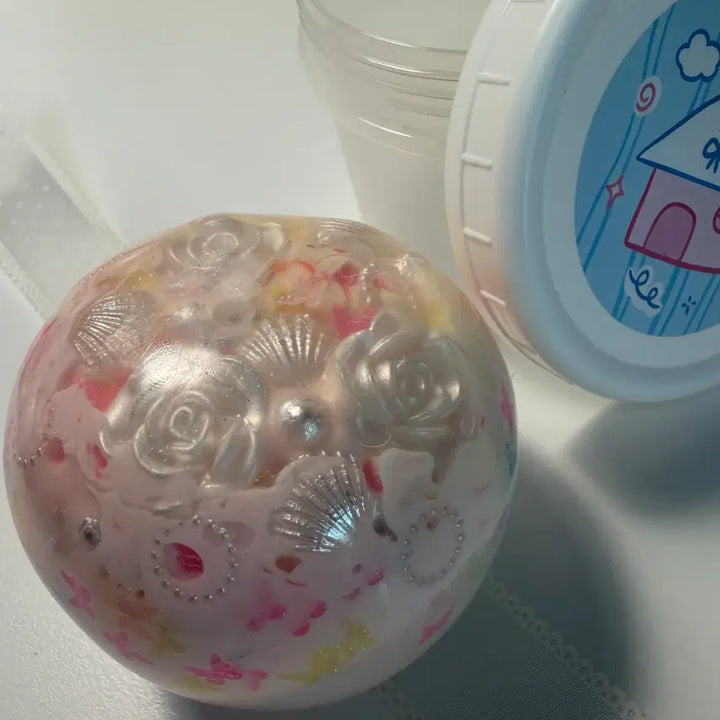 [BUNJANG] Handmade Pinecone Crunch Slime / [새상품,영상있음] 꽃솔방울 수제 크런치 슬랑이