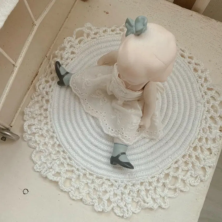 [BUNJANG] French Antique Round Doily / 엔틱 팟도일리