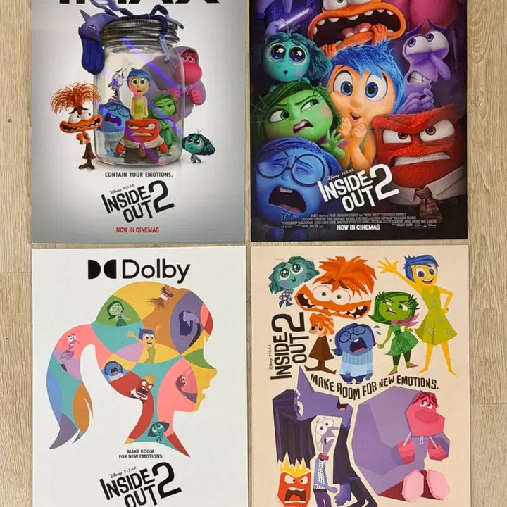 [BUNJANG] Inside Out 2 Special Exhibition Poster Set (IMAX, 4DX, Dolby, Early Bird) / <인사이드 아웃 2> 특별관 포스터 전종 -IMAX,4DX,돌비,얼리버드- 일괄 판매