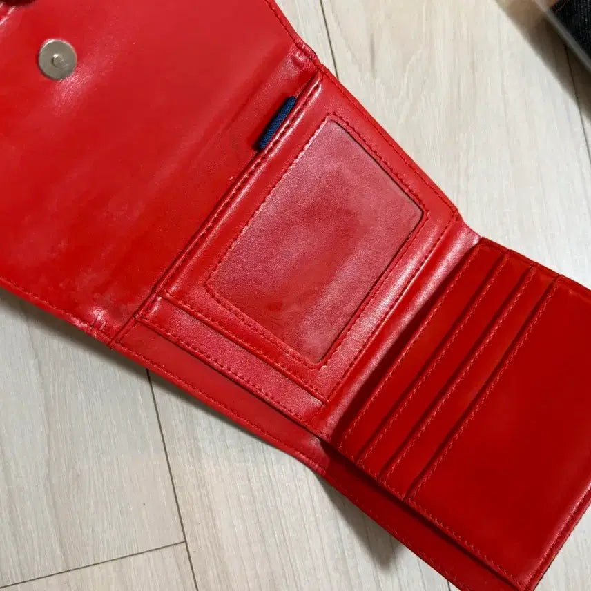 [BUNJANG] Denim Teddy Bear Wallet / 고전 문구 대님 곰돌이 테디베어 지갑