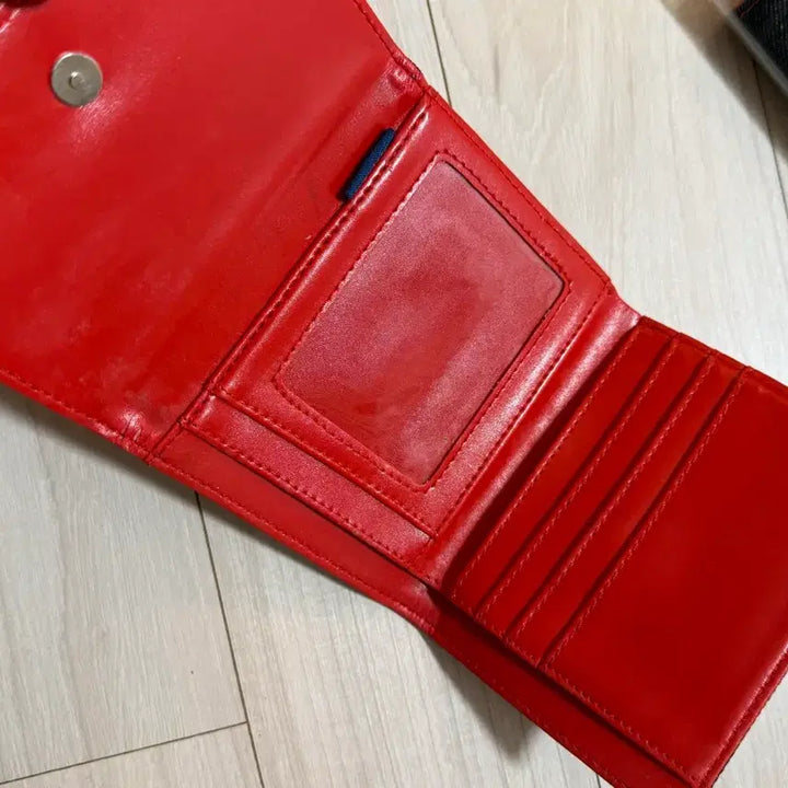 [BUNJANG] Denim Teddy Bear Wallet / 고전 문구 대님 곰돌이 테디베어 지갑