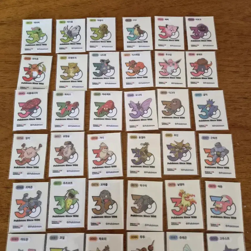 [BUNJANG] Pokemon 30th Anniversary Gen 1 Logo Sticker / 포켓몬 30주년 1세대 로고 띠부씰