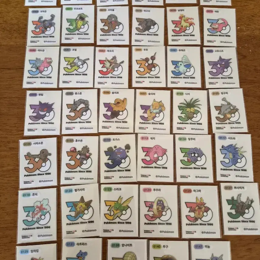 [BUNJANG] Pokemon 30th Anniversary Gen 1 Logo Sticker / 포켓몬 30주년 1세대 로고 띠부씰