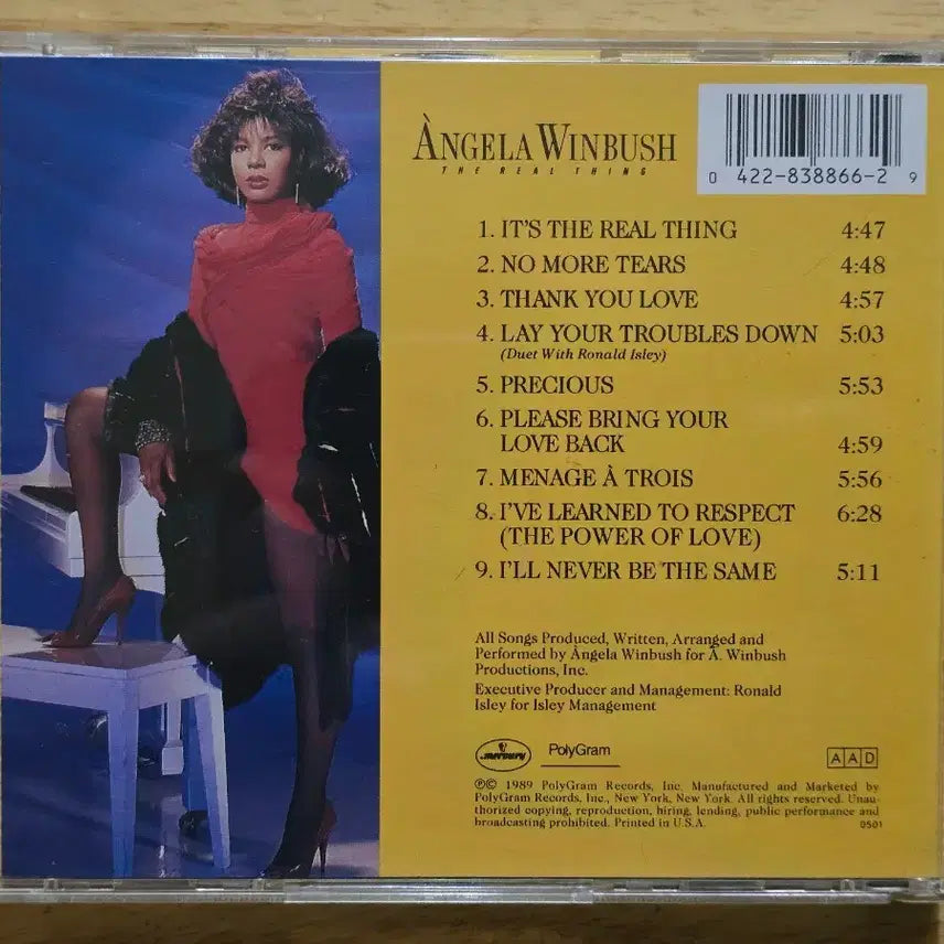 [BUNJANG] Angela Winbush The Real Thing US CD / CD 음반 Angela Winbush 안젤라 윈부시 - The Real Thing 미국반