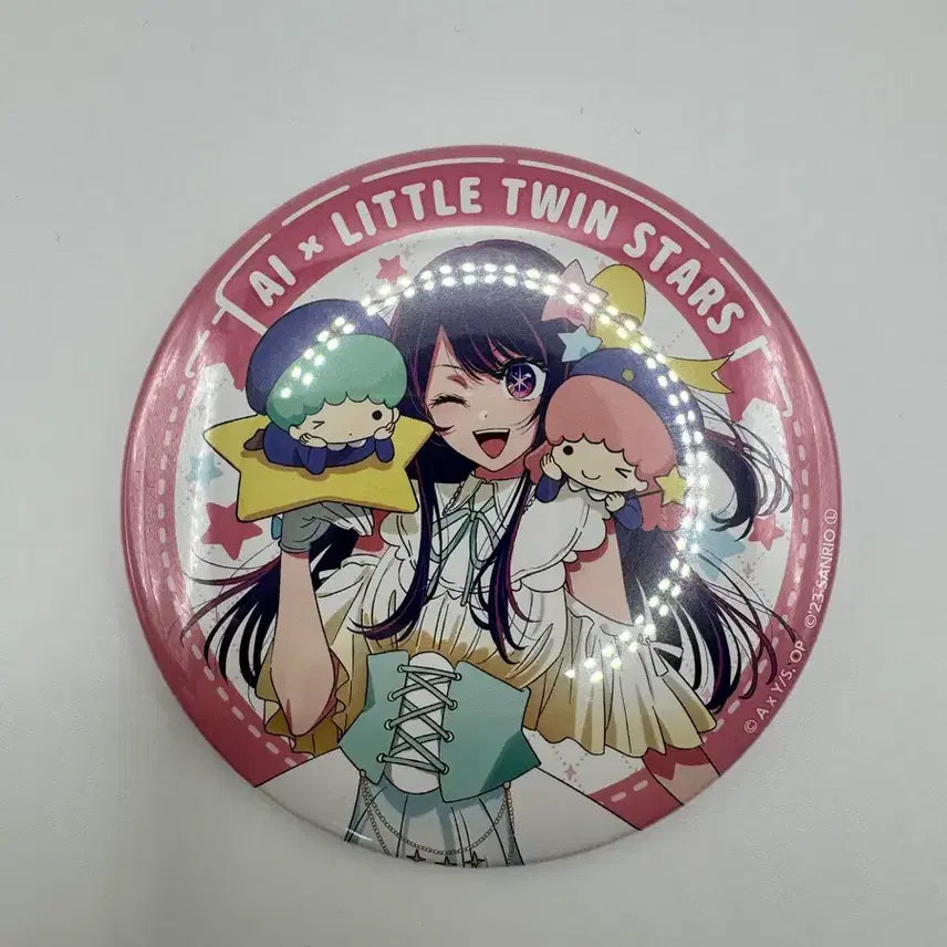 [BUNJANG] Sanrio x Oshi no Ko Collaboration Can Badge / 산리오 최애의아이 콜라보 캔뱃지