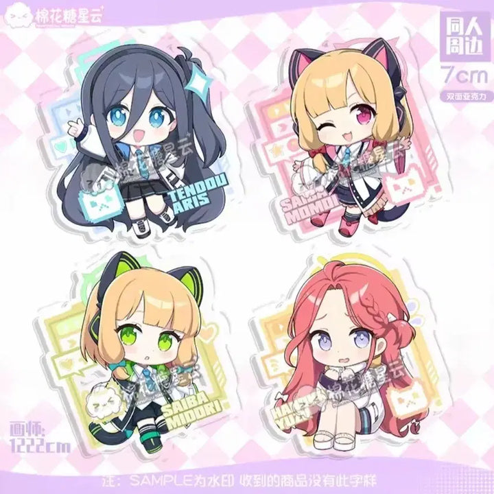 [BUNJANG] Blue Archive Game Development Club Acrylic Keyring Set / 블루아카이브 게임개발부 아크릴 키링 세트