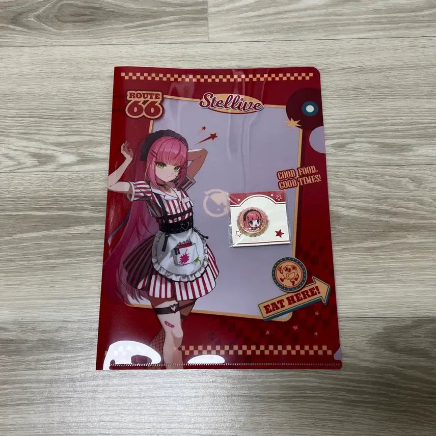 [BUNJANG] Stellive Six Stars Popup Goods Clear File + Can Badge Bundle Set / 스텔라이브 식스스타 팝업 굿즈 클리어파일+캔뱃지 일괄