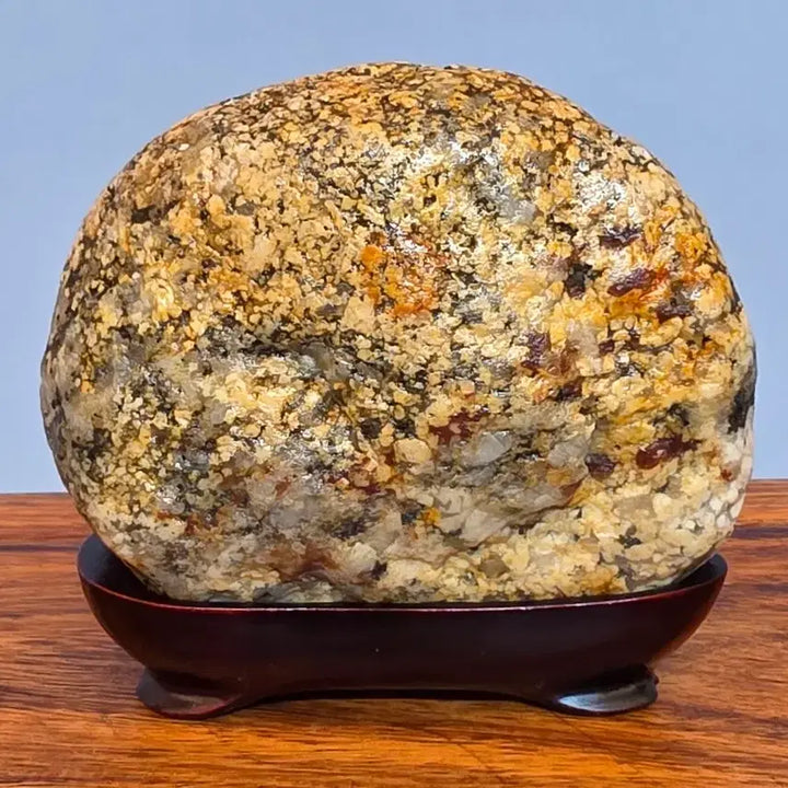 [BUNJANG] Sunstone Interpretation Stone with Base / 26090203 컬러가 아름다운 꽃밭에 태양석 해석 수석 팝니다
