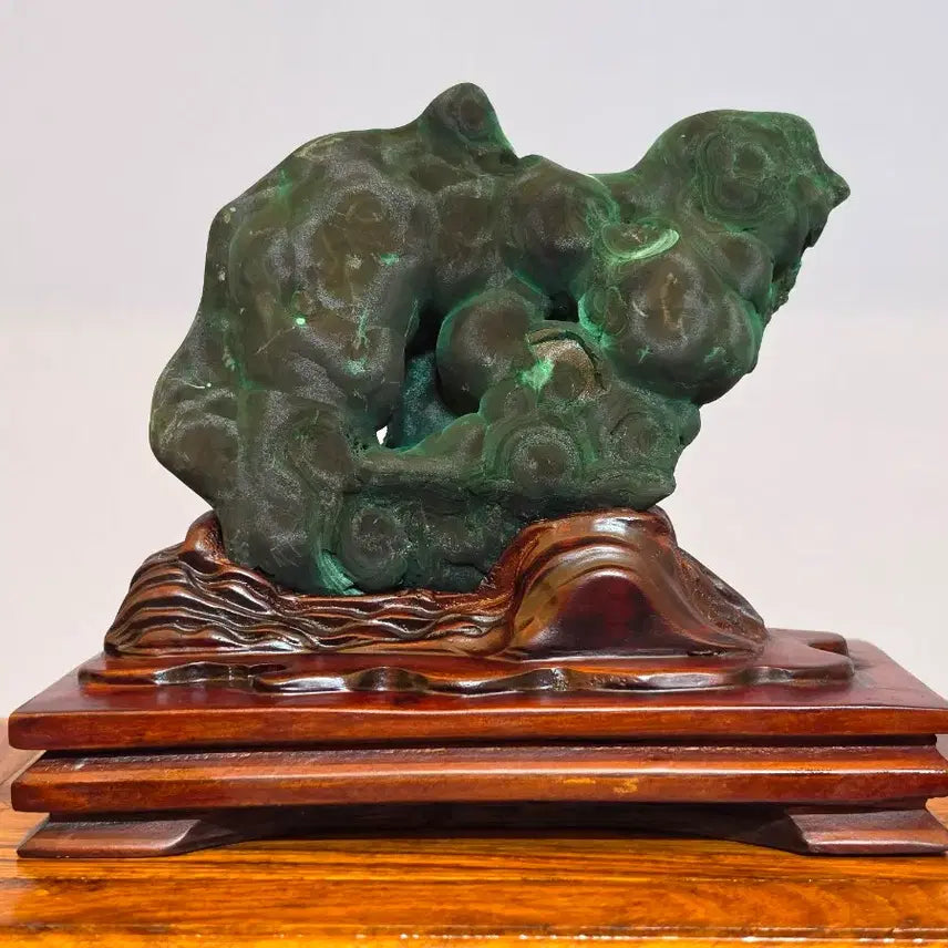[BUNJANG] Malachite Peacock Stone Raw Stone Scholar&
