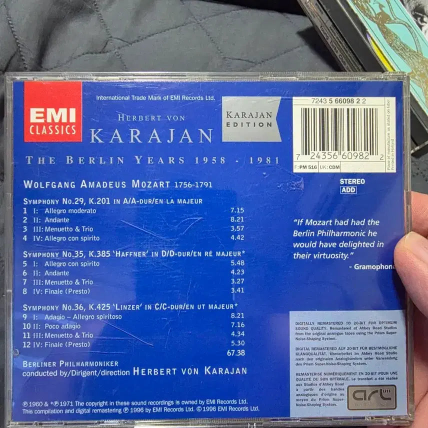 [BUNJANG] Karajan Edition Mozart Symphonies CD / 카라얀 에디션 모차르트 교향곡 CD