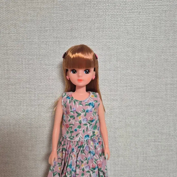 [BUNJANG] Licca-chan Doll Pink Floral Dress / 3대 리카짱