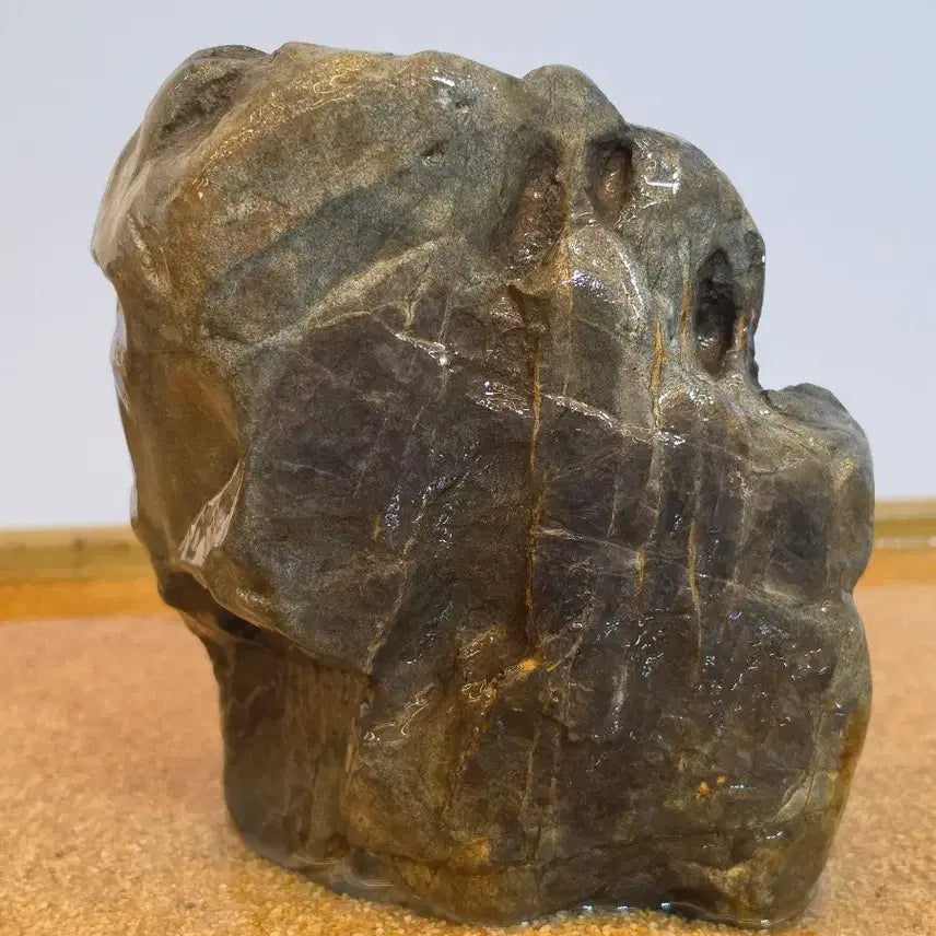 [BUNJANG] Namhangang Ash-Gray Stone Decorative Water Basin Stone / 26090208 변화가 좋은 남한강 잿빛청석 변화석 수반석 수석 팝니다