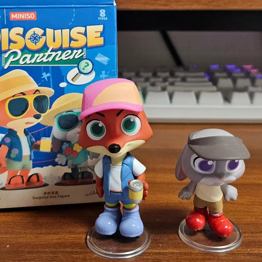 [BUNJANG] MINISO Zootopia Disguise Partner Nick &amp; Judy Set / 미니소 주토피아 변장 파트너 닉 &amp; 주디 세트