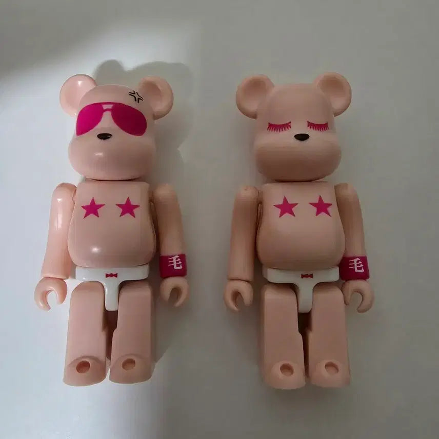 [BUNJANG] Bearbrick 100% Mofujin Set of 2 / 베어브릭 100% 모피족 2개 세트