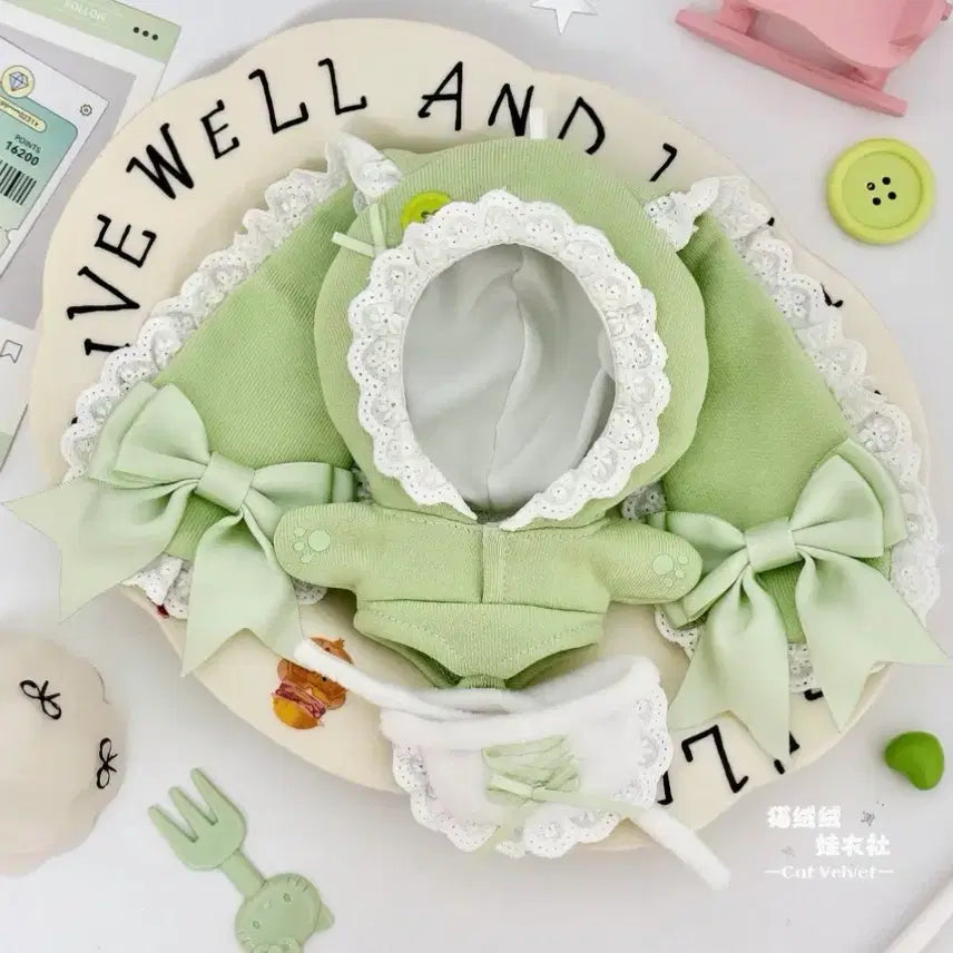 [BUNJANG] T-Party Robear 10cm Doll Clothes (Green) / 티파티 롭이어 10cm 인형옷 연두