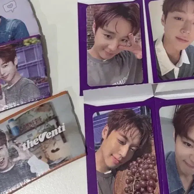 [BUNJANG] Park Ji Hoon The Venti Photocard Bundle Set (5 Types) + Cup Holders (3) / 박지훈 더벤티 포카 5종 일괄+컵홀더 3개