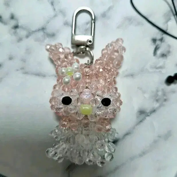 [BUNJANG] Handmade My Melody Bead Keychain / 핸드메이드 마이멜로디 비즈 키링