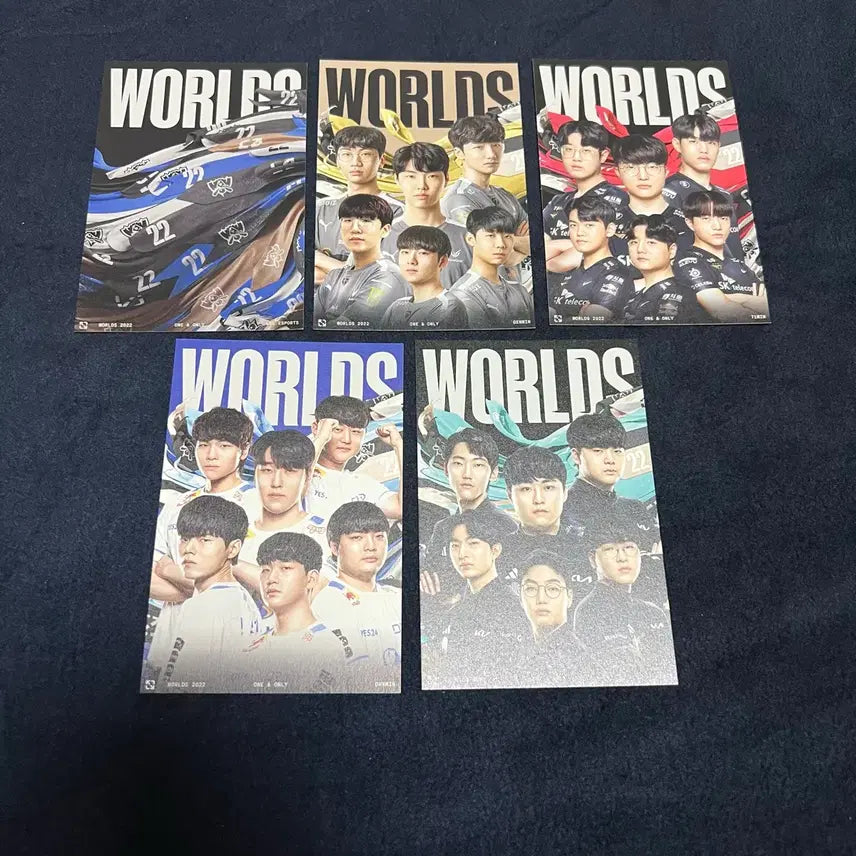 [BUNJANG] 2022 Worlds LCK Postcard Bundle Set / [일괄] 2022 월즈 LCK 엽서 5장 세트