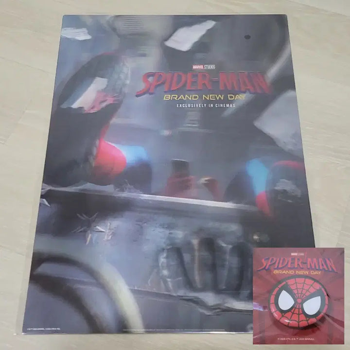 [BUNJANG] Spider-Man 3D Lenticular Poster + Pin Badge Set / [전용박스 안전포장] 스파이더맨 3D 렌티큘러 포스터 + 핀뱃지