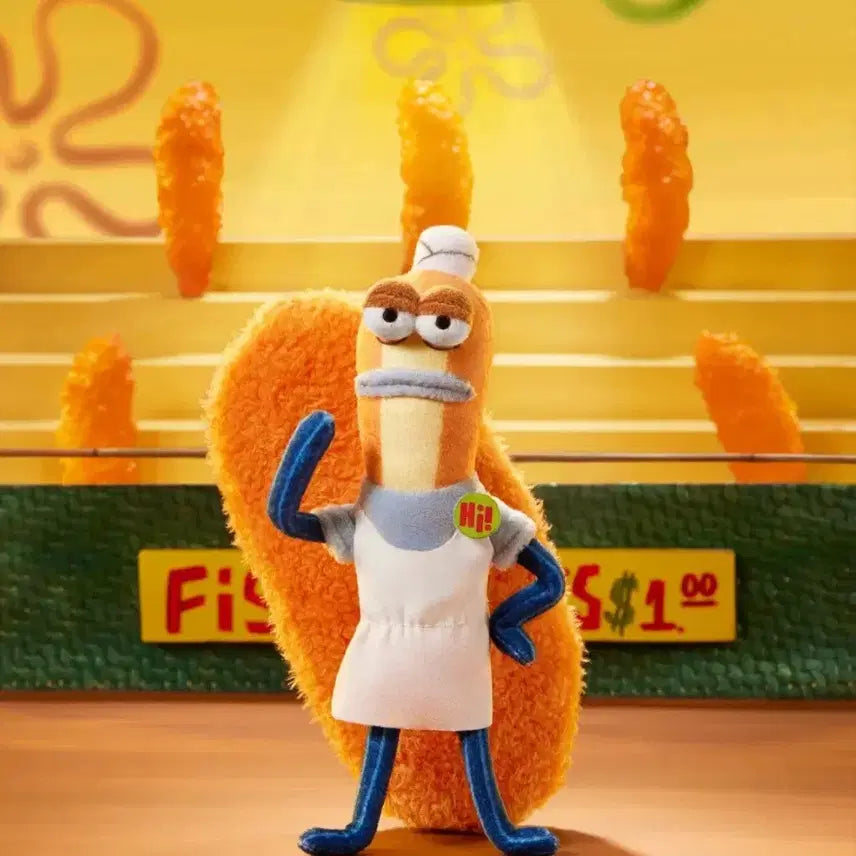 [BUNJANG] SpongeBob SquarePants Bikini Bottom Residents Fried Fish Keychain / 스폰지밥 비키니시티 주민 키링 생선튀김