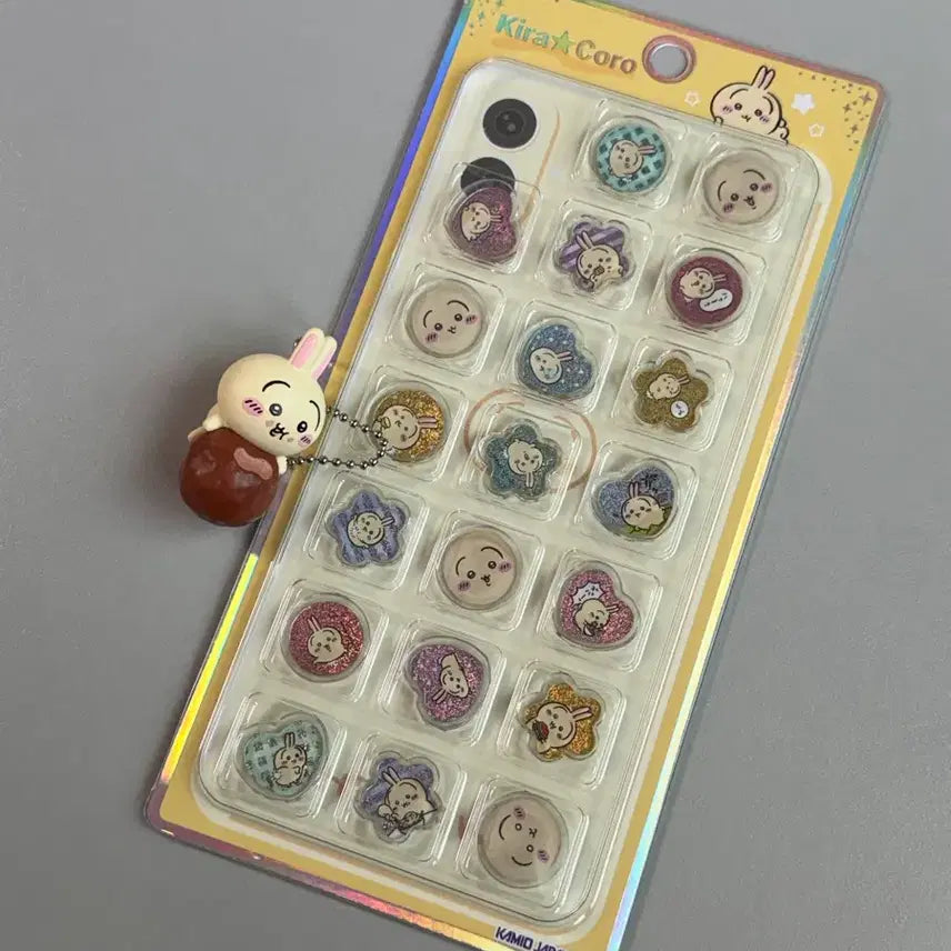 [BUNJANG] Chiikawa Usagi Kirakoro Glass Bead Sticker / 치이카와 우사기 키라코로 유리알 스티커