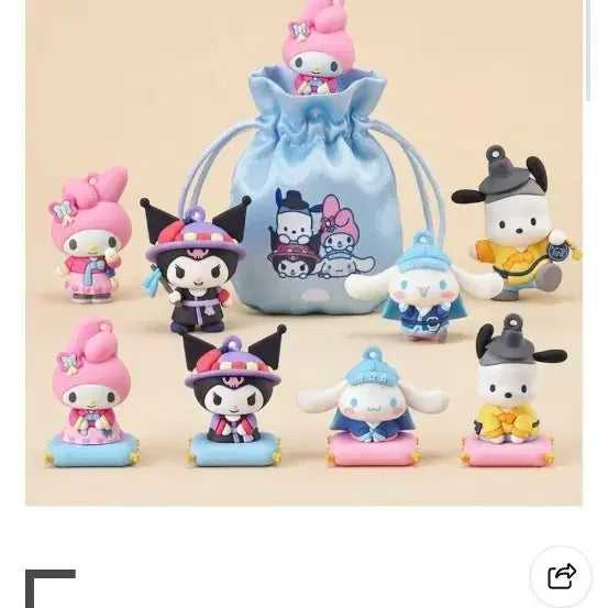 [BUNJANG] Ediya Sanrio Kuromi Magnet Keychain / 이디야 산리오 사또 쿠로미 마그넷 키링