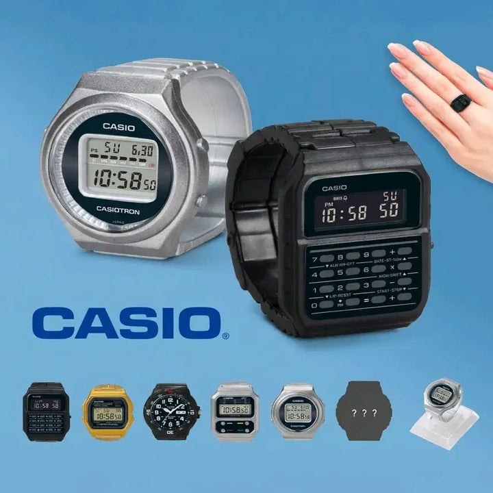 [BUNJANG] Casio Watch Ring Miniature Gacha Collection Set (Parts 2 &amp; 3, incl. Secret) / 카시오 워치링 미니어처 가챠 컬렉션 2탄 3탄 가챠 시크릿 포함 9종 일괄