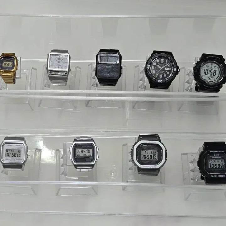 [BUNJANG] Casio Watch Ring Miniature Gacha Collection Set (Parts 2 &amp; 3, incl. Secret) / 카시오 워치링 미니어처 가챠 컬렉션 2탄 3탄 가챠 시크릿 포함 9종 일괄