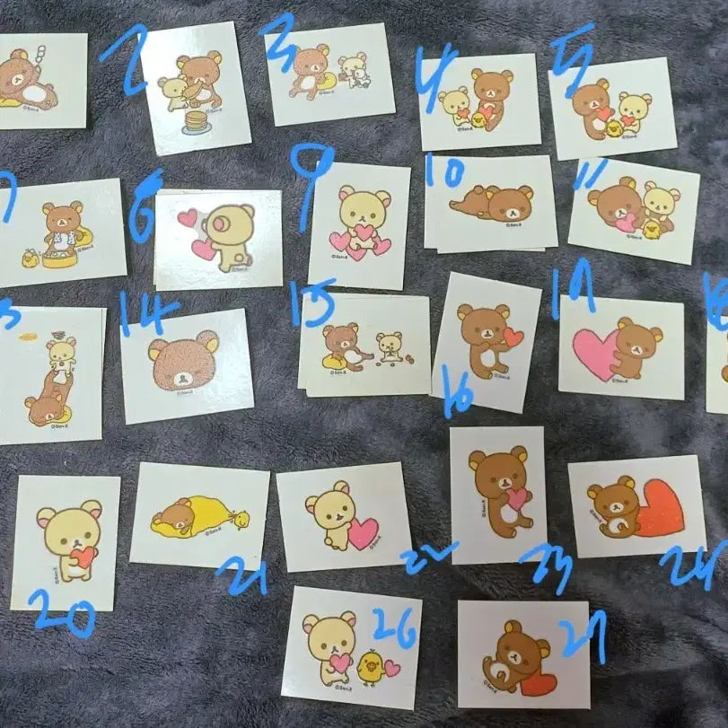 [BUNJANG] Rilakkuma Discontinued Sticker Set / 고전문구 고전) 2016년 단종 리락쿠마 띠부띠부씰 띠부씰