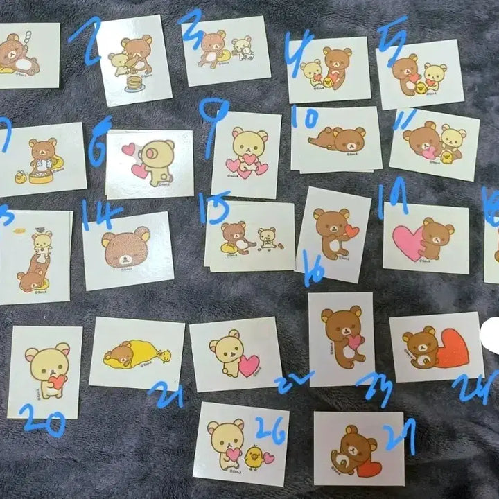 [BUNJANG] Rilakkuma Discontinued Sticker Set / 고전문구 고전) 2016년 단종 리락쿠마 띠부띠부씰 띠부씰