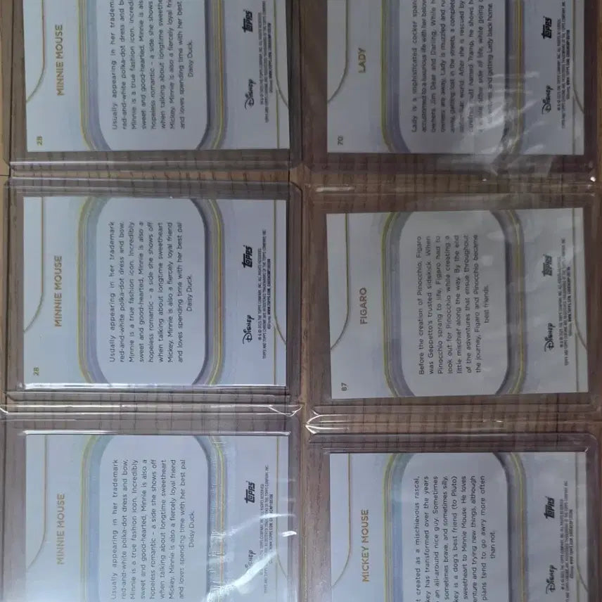 [BUNJANG] Disney Cards Mickey Mouse, Minnie Mouse, Figaro, Lady / 디즈니 카드 미키마우스 미니마우스 피가로 레이디