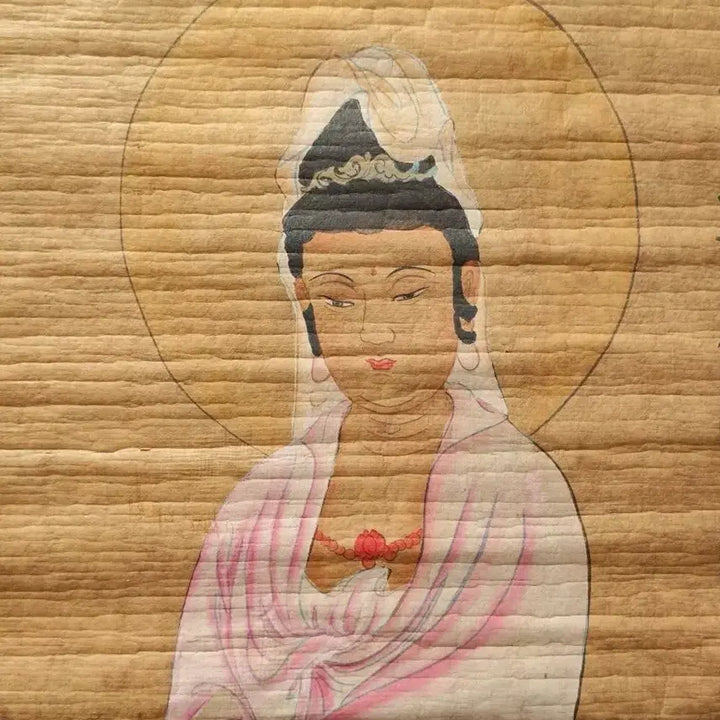 [BUNJANG] Ding Yunpeng Amitabha Buddha Standing Figure Buddhist Painting - Ming Dynasty / 명대 정운붕 관지 아미타불 입상 불화 불교 중국 골동품 고미술품 수집품 고화 그림