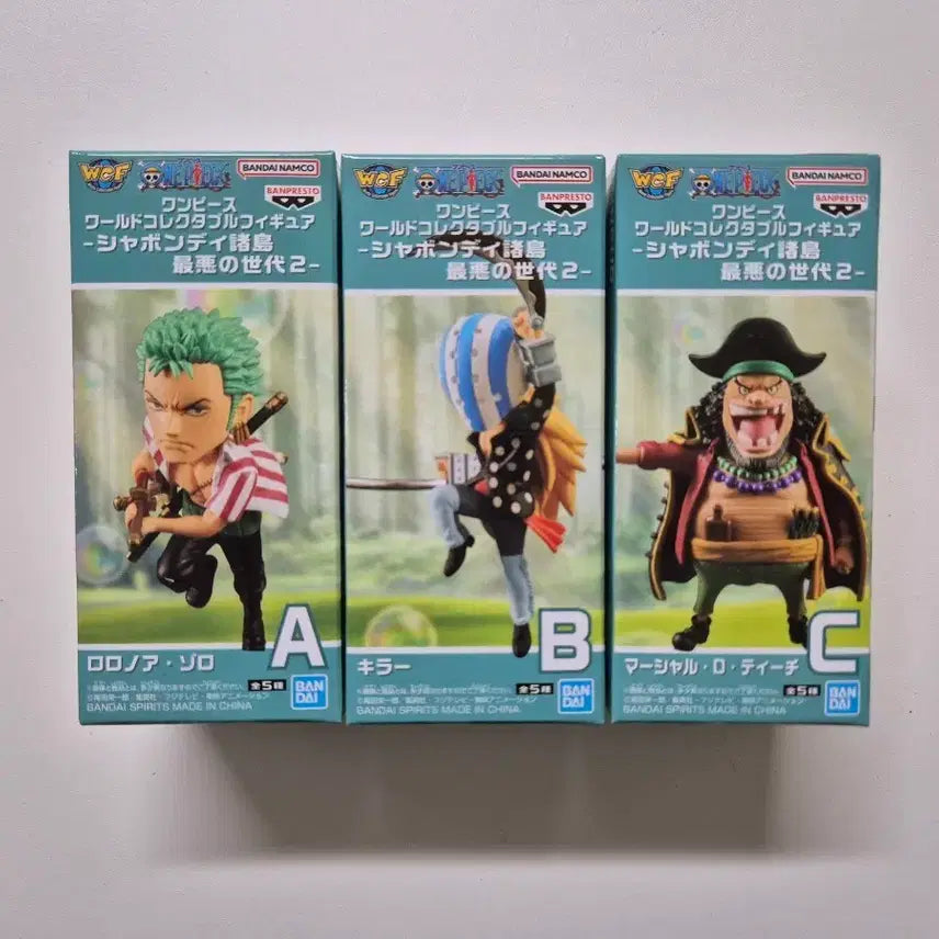 [BUNJANG] One Piece World Collectable Figure - Generation of Evil Vol. 2 (Zoro, Killer, Teach) Bundle Set / (미개봉) 원피스 월드 콜렉터블 피규어 최악의 세대 2탄 (조로, 킬러, 티치) 일괄판매