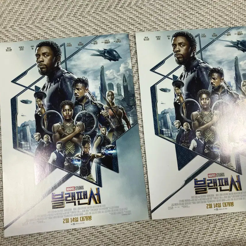[BUNJANG] Marvel Black Panther Pamphlet Leaflet / 마블 블랙팬서 팜플렛 낱장