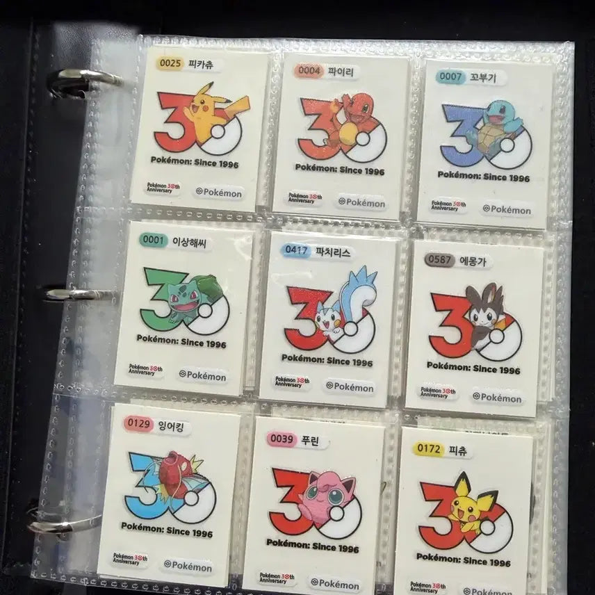 [BUNJANG] Pokemon 30th Anniversary Stickers Complete Set + Logo Set / 포켓몬 30주년 띠뿌씰 아트웍 전종 + 30주년로고 18종 등