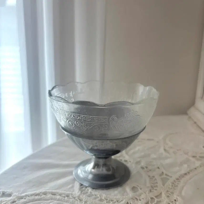 [BUNJANG] Vintage Fruit Pattern Glass Dessert Bowl / 빈티지 디저트볼