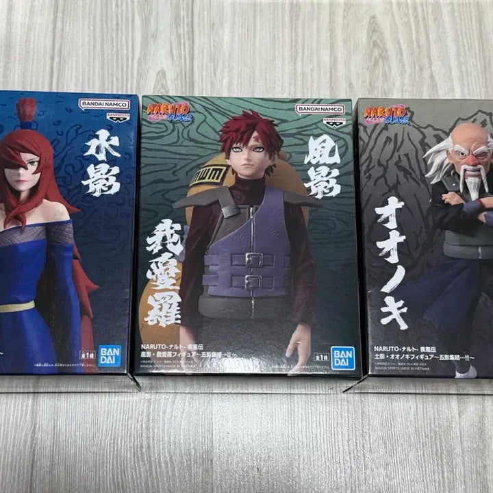 [BUNJANG] Naruto Shippuden Five Kage Gathering Mei, Gaara, Onoki Bundle Set (Sealed) / [미개봉,일괄] 나루토 오카게 집결 메이,가아라,오오노키