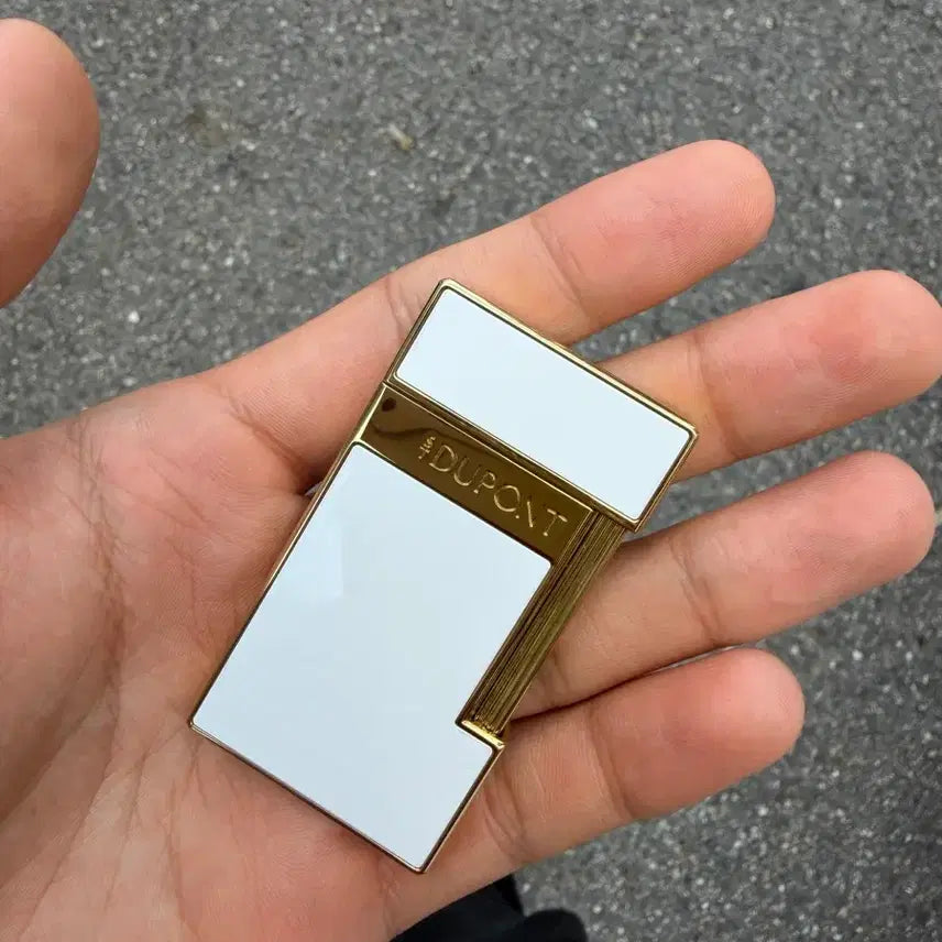 [BUNJANG] S.T. Dupont Slim 7 Turbo Lighter - White / 듀퐁라이터 슬리미 신형 터보 화이트 색상