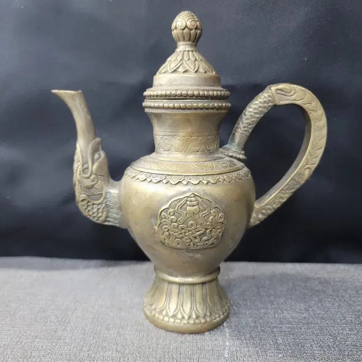 [BUNJANG] Brass Water Container with Fine Engravings / 백동 주자