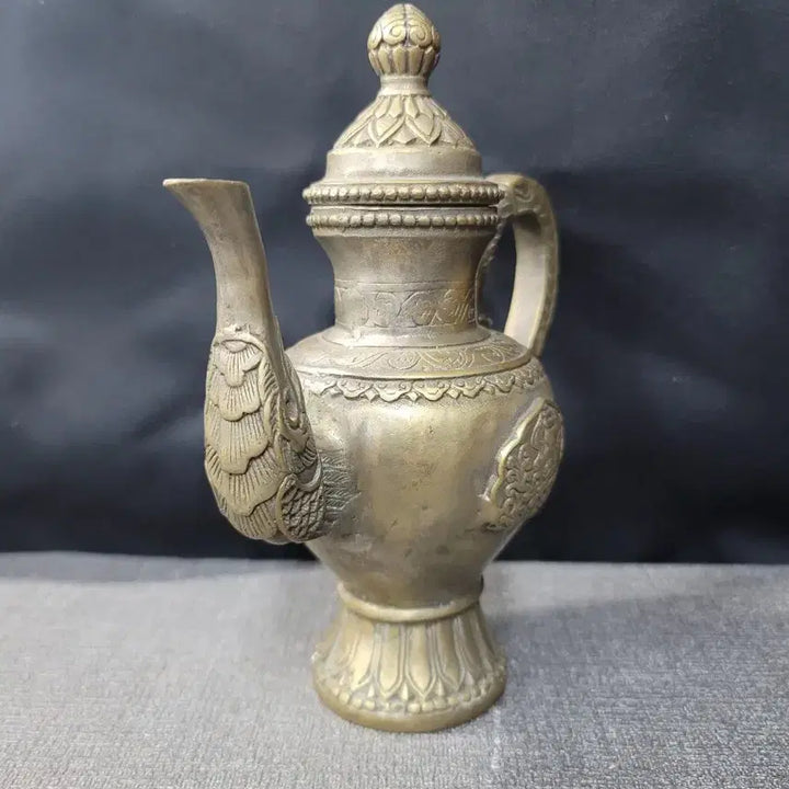[BUNJANG] Brass Water Container with Fine Engravings / 백동 주자