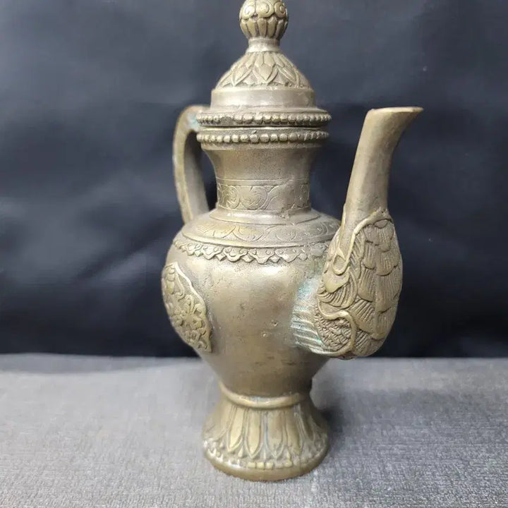 [BUNJANG] Brass Water Container with Fine Engravings / 백동 주자