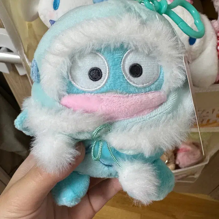 [BUNJANG] Sanrio Hangyodon Winter Cape Plush Keyring / 산리오 한교동 겨울망토 인형 키링
