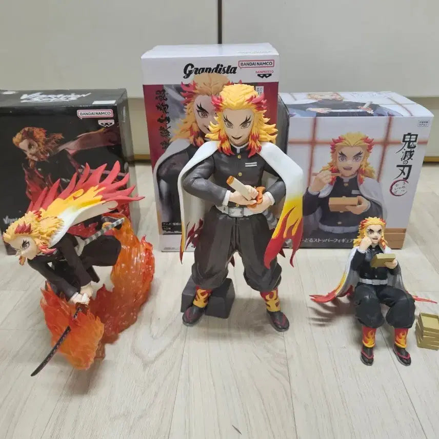 [BUNJANG] Demon Slayer Kyojuro Rengoku Bundle Set Figures / 박스포함 귀멸의 칼날 렌고쿠 쿄쥬로 피규어 일괄 판매