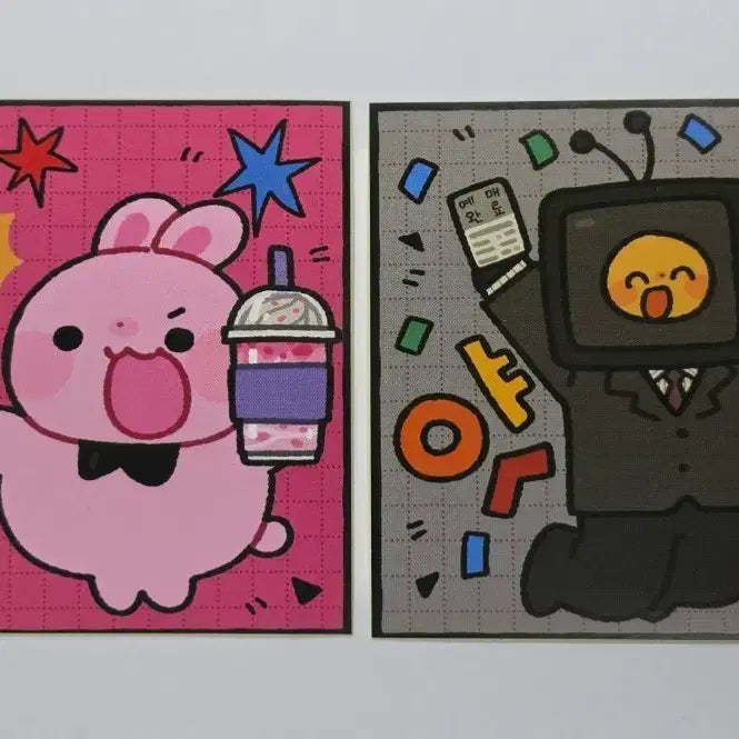 [BUNJANG] KWAIDAN KOSAKU Brown "Good Friend" Square Sticker Bundle Set / 괴담출근 괴출 브라운 착한친구 사각 스티커 일괄