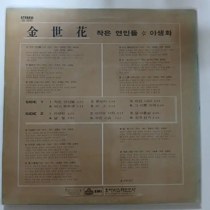 [BUNJANG] Kim Se Hwa Wild Flower LP / 김세화 작은 연인을 야생화 LP.NM-/NM