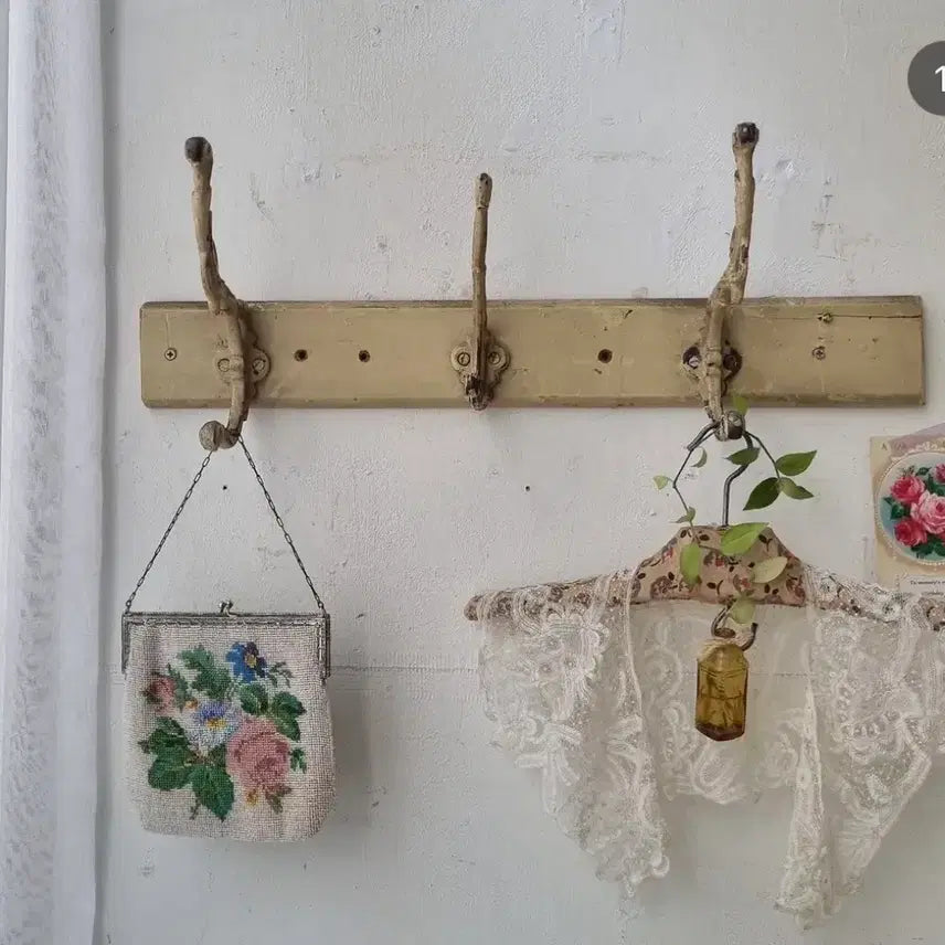 [BUNJANG] Vintage Cream Hook Rack / 영국빈티지 크림 훅