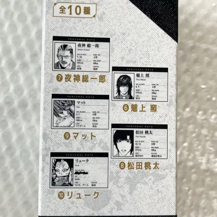 [BUNJANG] Death Note Original Exhibition Limited Edition Business Card Profile Cards (Set of 10) / 데스노트 원화전 한정 명함 프로필카드