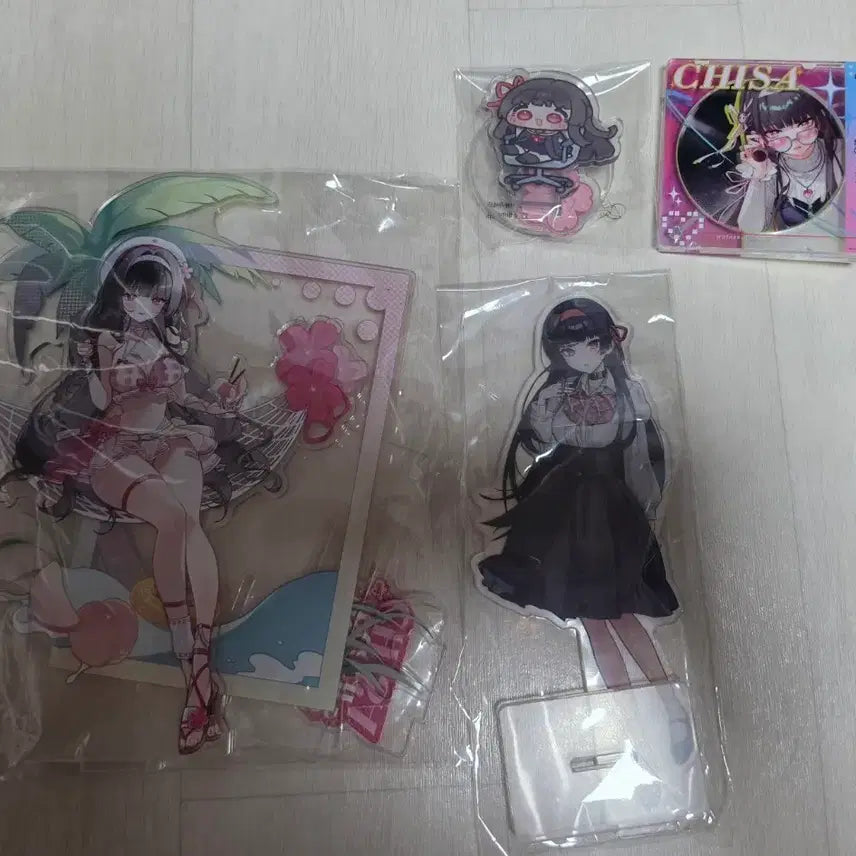 [BUNJANG] BTS Jin "Chisa" Acrylic Stand Diorama &amp; Keyring Set / 명조 치사 공식,비공식 아크릴 4종 팝니다